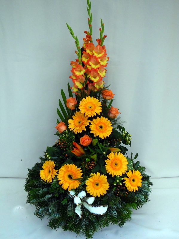 Koszorú - Citrom narancs dekor álló
